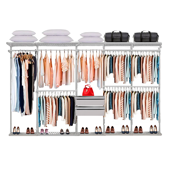 Closet Aramado - Linear CLR 282 com Gaveta - 3,40m