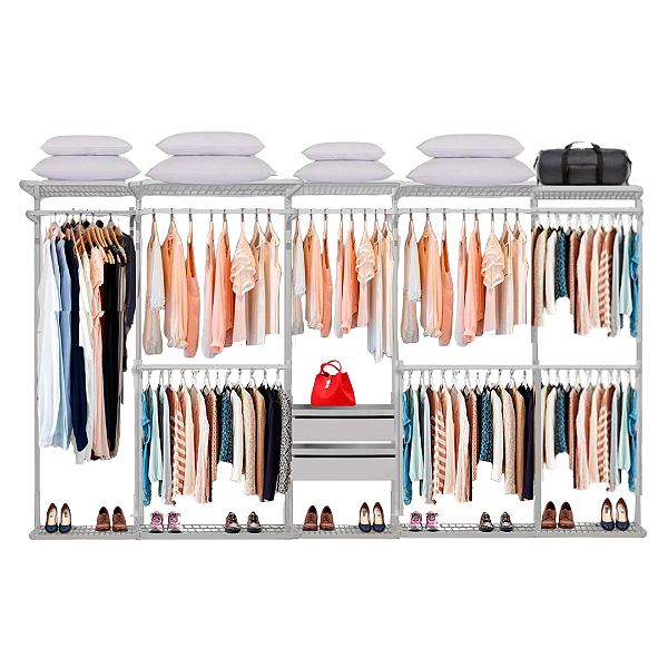 Closet Aramado - Linear CLR 282 com Gaveta - 3,70m