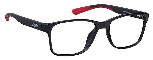 Armação Óculos De Grau Masculino Quadrado Estilo Esportivo Preto Vermelho Tx 1029