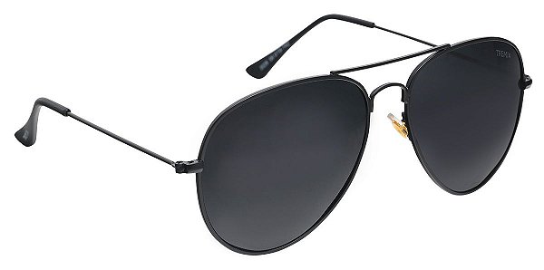 Óculos De Sol Aviador Polarizado Proteção UV400 Metal Preto Tx 3026
