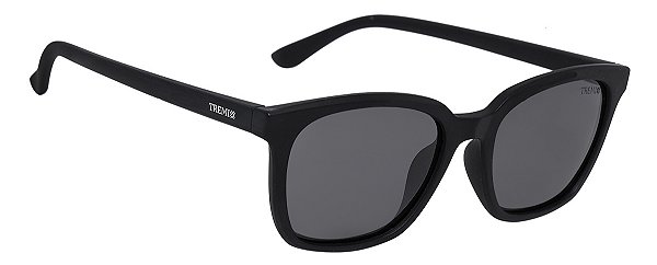 Óculos De Sol Polarizado Flexível Não Quebra Quadrado Preto Fosco Tx 906