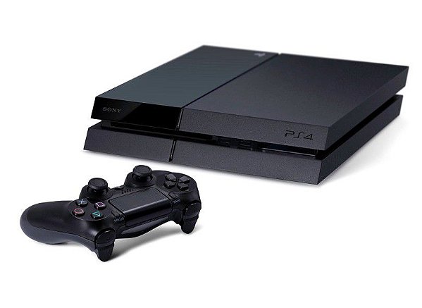 PlayStation 4 Fat Black Piano 500 GB Seminovo