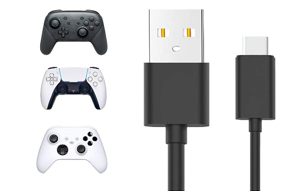 Cabo Carregador Controle PS5 ou Serie S / X Preto (Lacrado)