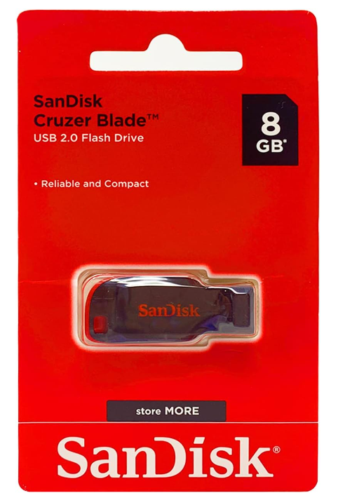 Pendrive 8GB Sandisk Cruzer Blade Z50 (Lacrado)