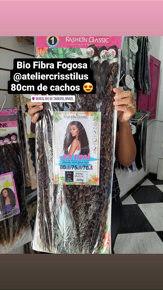 Cabelo Bio fibra Fogosa 80cm cor SP4/27/30