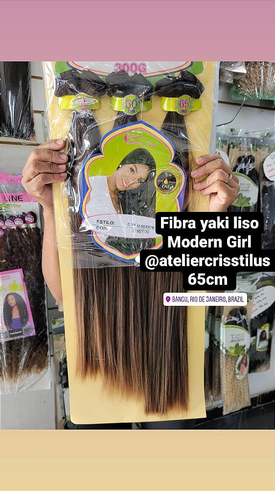 Cabelo fibra Yaki liso Modern Girl 65cm cor 2TM27/30