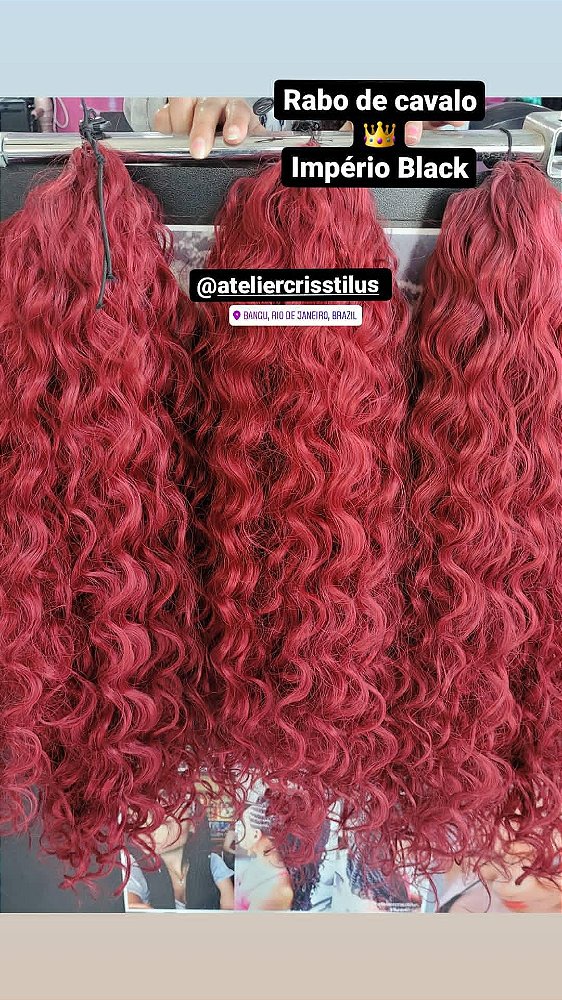 Rabo de cavalo orgânico Bundles bom cor Rose Red