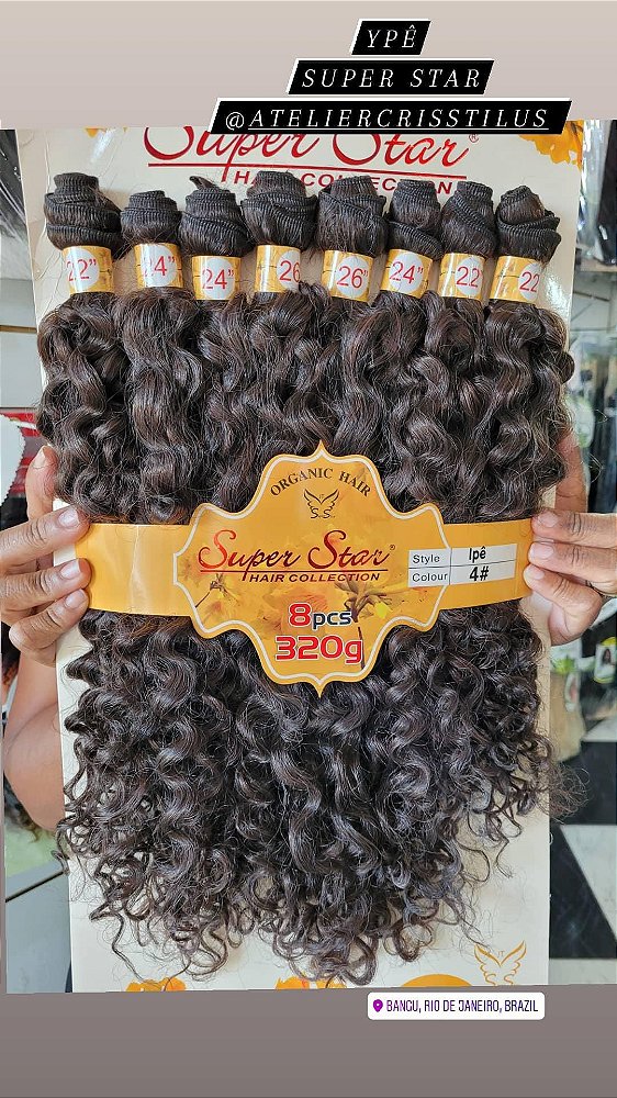 Cabelo Orgânico Ypê cor 4 castanho