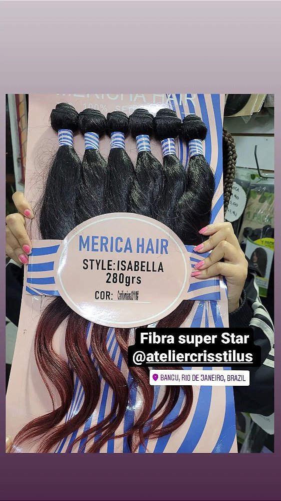 Cabelo Orgânico Isabella Merica Hair super Star cor cariforniana 2/118#