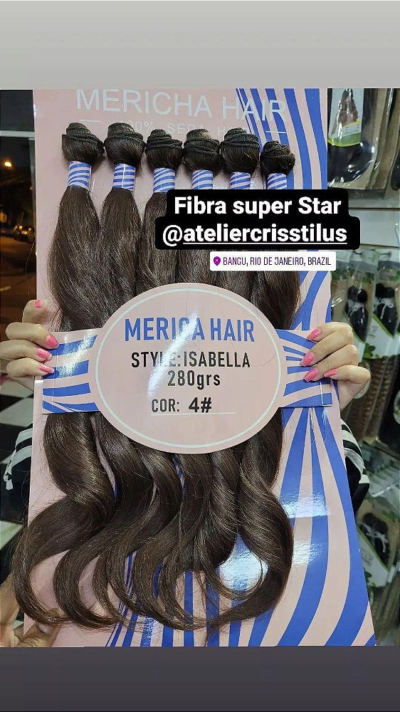 Cabelo ondulado Isabella fibra 100% orgânica cor 4