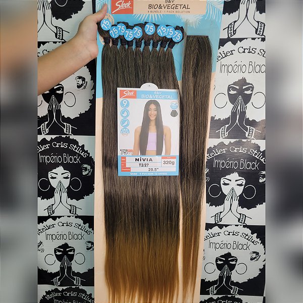 Cabelo bio fibra Nivia sleek cor t2/27