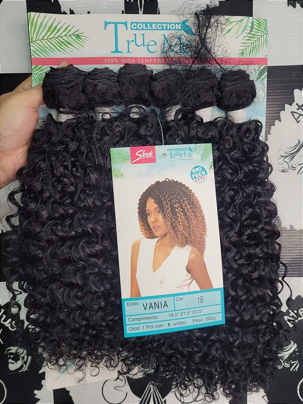 Cabelo orgânico cacheado  True me Vania preto