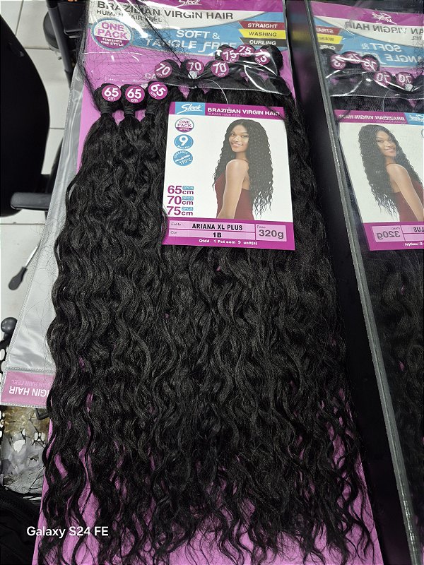 Cabelo Brazilian virgin hair sleek Ariana Plus preto