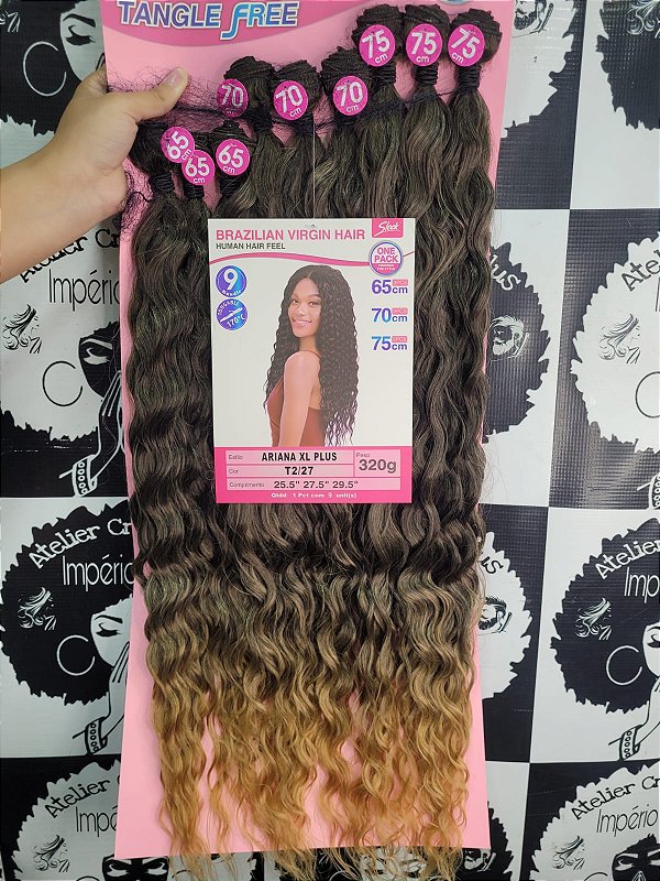 Cabelo Bio fibra Brazilian virgin hair sleek Ariana Plus t2/27
