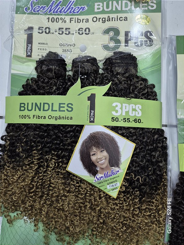 Cabelo cacheado ser mulher Goivo T1b/27 285g