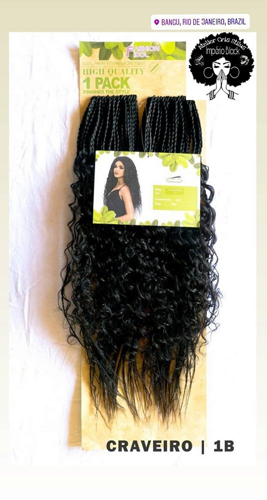 Cabelo orgânico Trueme Craveiro cacheado cor 1b