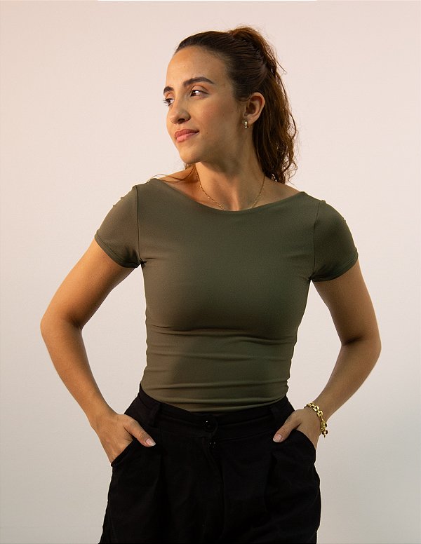 Body Mille 2 em 1 Manga Curta Verde