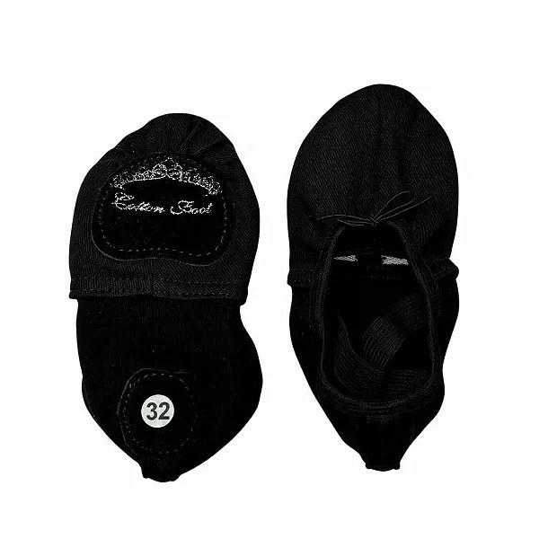 Sapatilha Glove Meia-Ponta Lona - Marca Maria Chica - Cor Preta