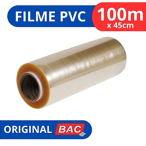 Rolo Bobina Plastico De Filme Pvc 45cm X 100 Metros