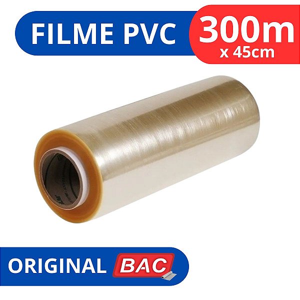 Rolo Bobina Plastico De Filme Pvc 45cm X 300 Metros
