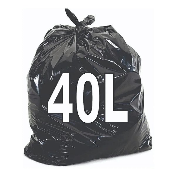 Fardo 100 Sacos de Lixo 40 Litros