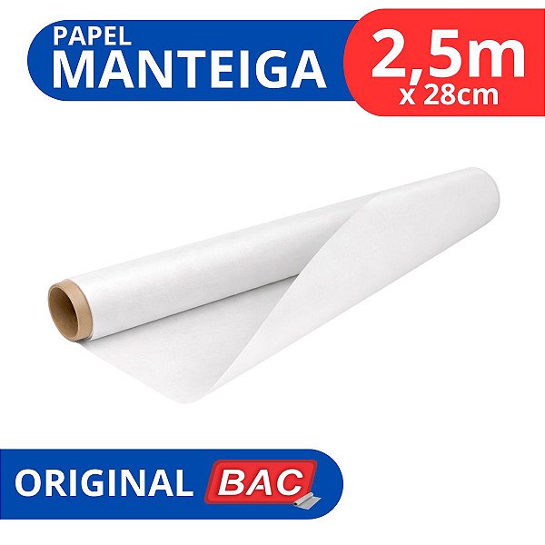 Rolo de Papel Manteiga 28cm X 2,5 metros