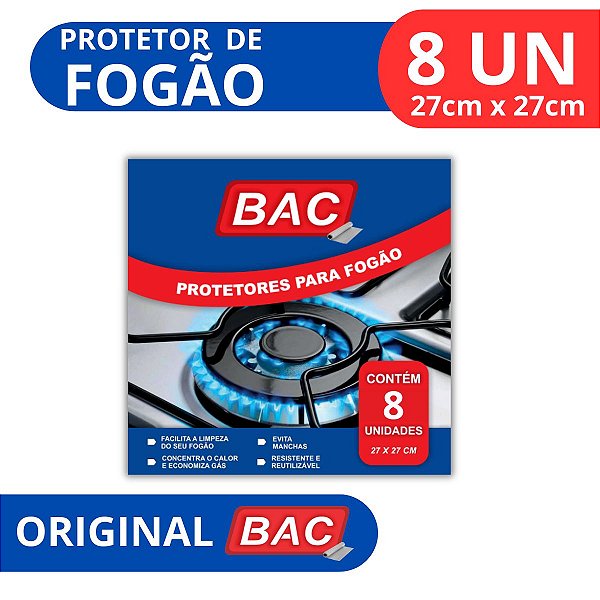 Protetor de Fogão 27cm X 27cm c/ 8un
