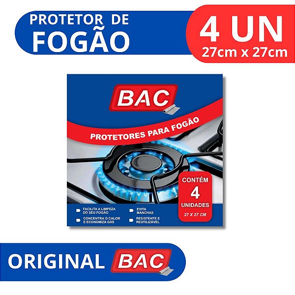Protetor de Fogão 27cm X 27cm c/ 4un