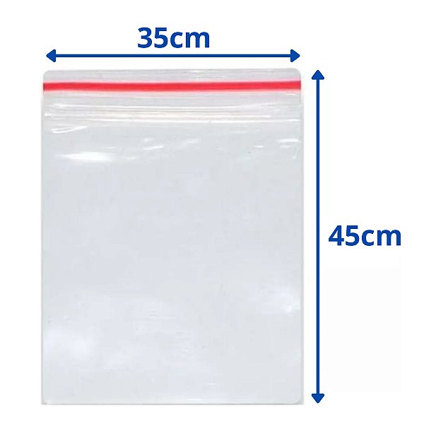 100 Sacos Saquinho Zip Lock Hermético 35x45 Abre E Fecha