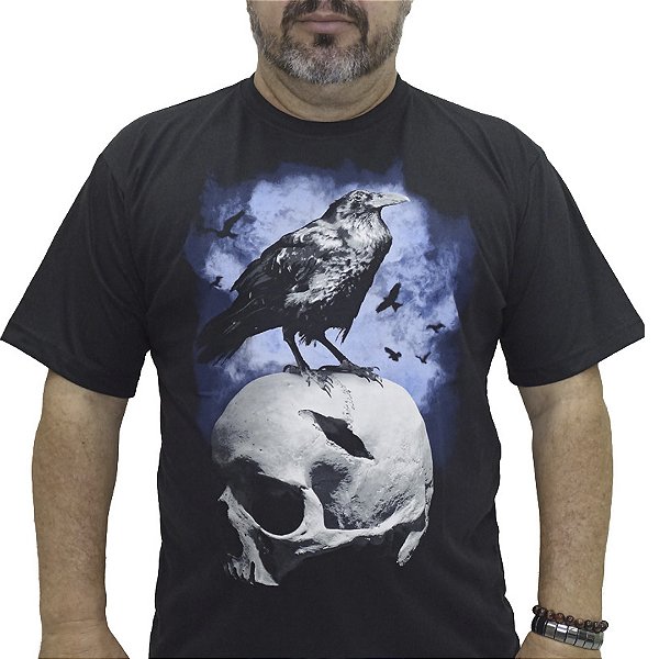 Camiseta Caveira Corvo