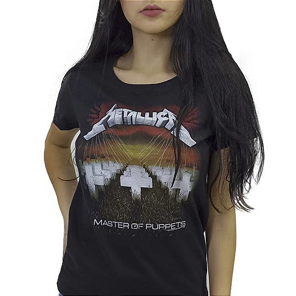 Baby Look Feminina Metallica Master of Puppets