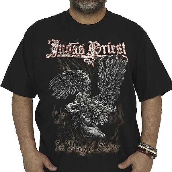 Camiseta Plus Size Judas Priest Sad Wings Of Destiny