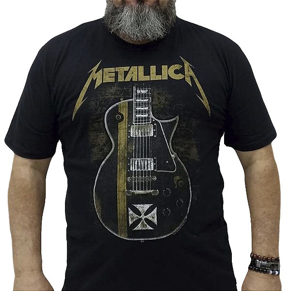 Camiseta Plus Size Metallica Guitarra