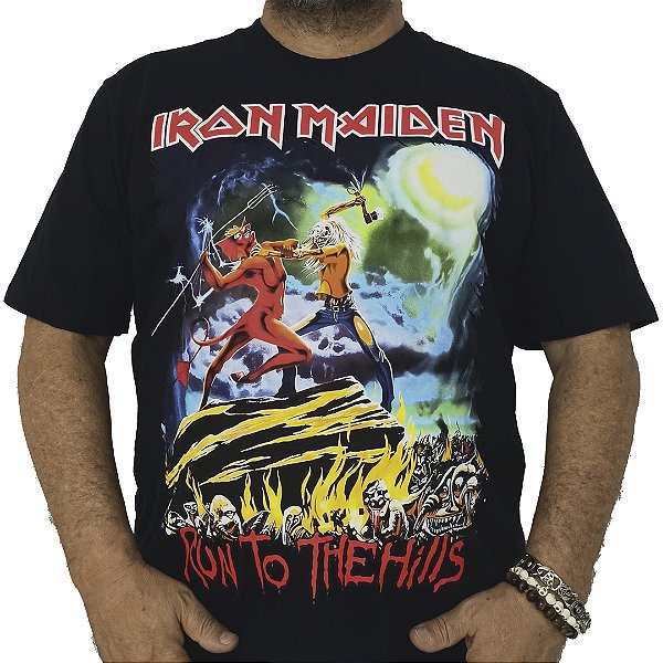 Camiseta Plus Size Iron Maiden Run To The Hills
