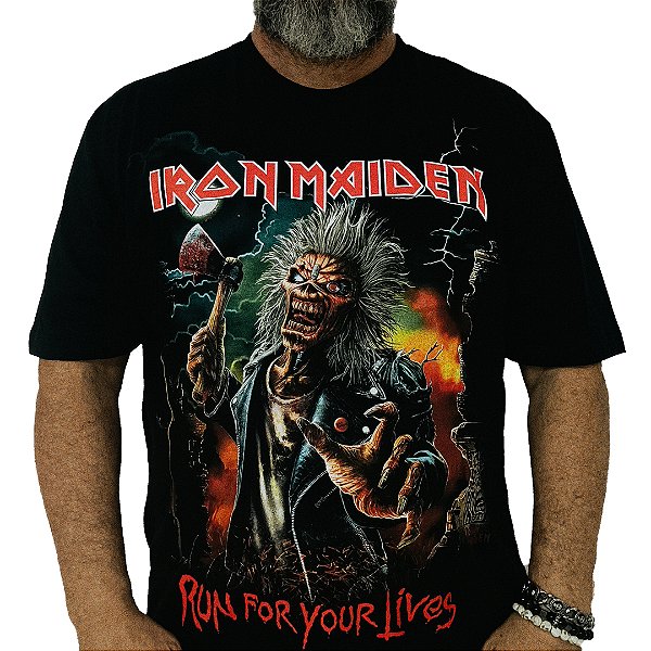 Camiseta Iron Maiden Run For You Lives