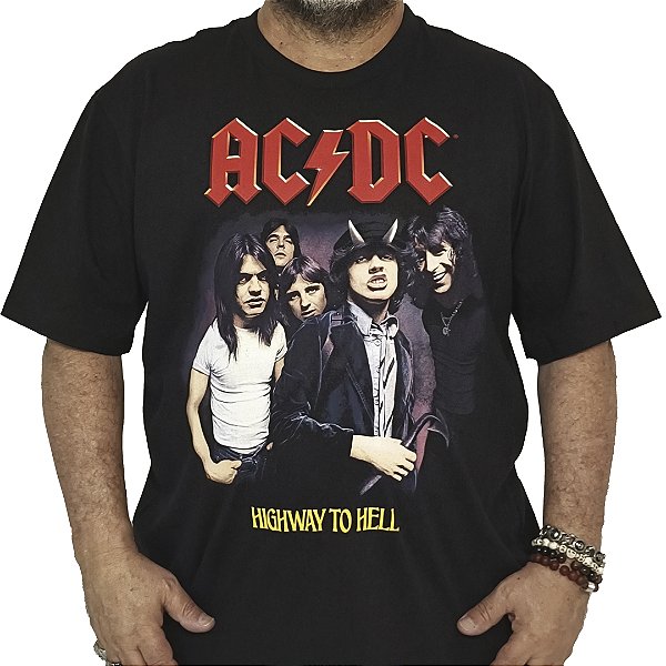 Camiseta Plus Size AC/DC Highway To Hell Cod OF0178