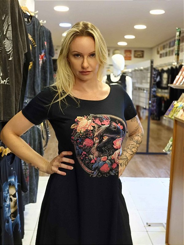 Vestido Cat Flower