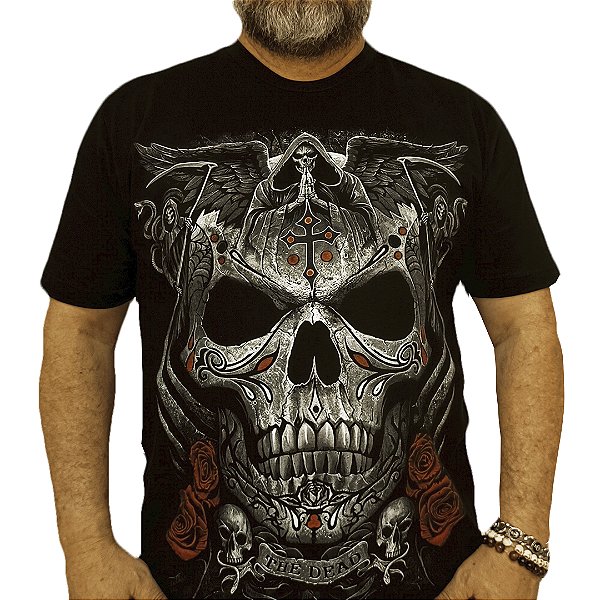 Camiseta Caveira Cruz