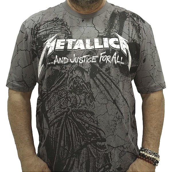 Camiseta Metallica And Justice For All Cinza