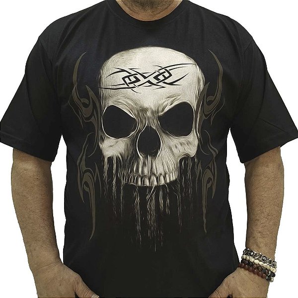 Camiseta Caveira Tribal