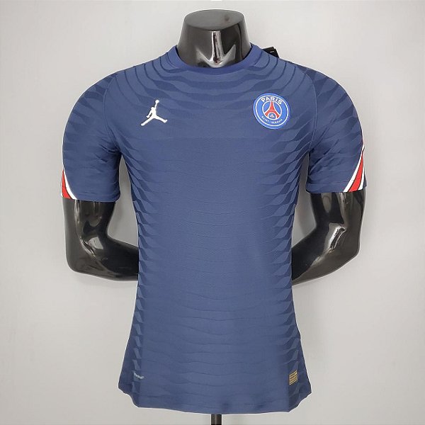 Camisa Edição Jogador PSG Treino 1 Azul Jordan 2021 / 2022