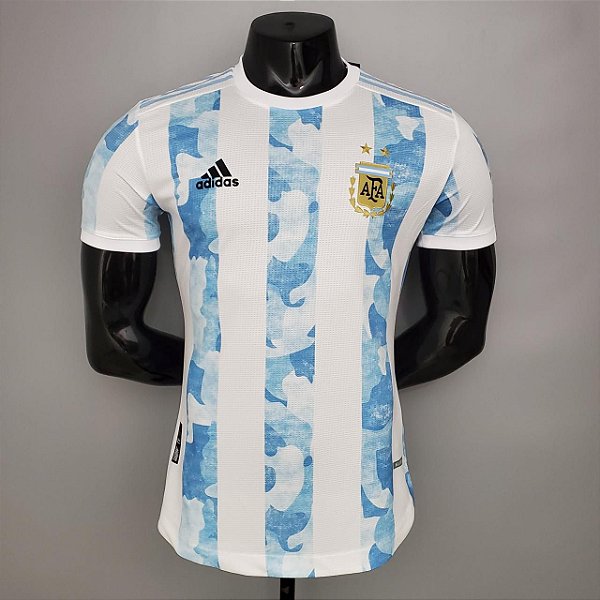 Camisa Edição Jogador Argentina 1 Azul e Branca  2021 / 2022