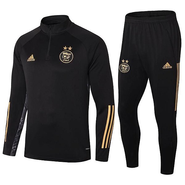 Conjunto Treino Argélia Preto e Dourado 2021 / 2022