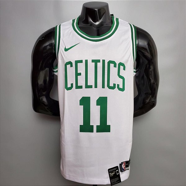 Regata Basquete NBA Boston Celtics Irving 11 Branca Edição Jogador Silk