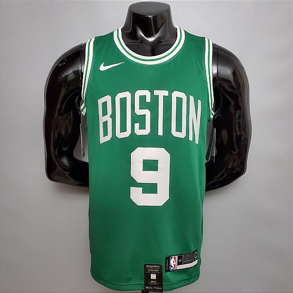 Regata Basquete NBA Boston Celtics Rondo 9 Verde Edição Jogador Silk