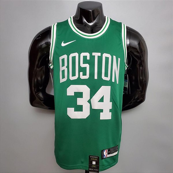 Regata Basquete NBA Boston Celtics Pierce 34 Verde Edição Jogador Silk