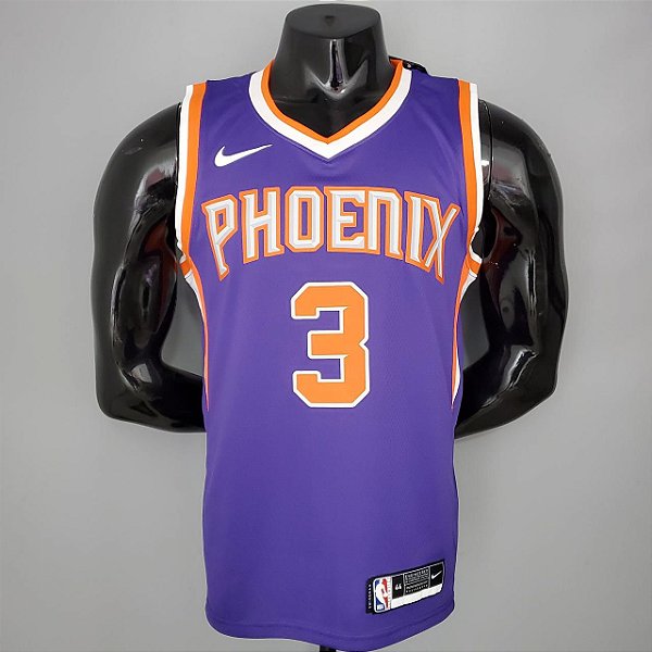 Regata Basquete NBA Phoenix suns Paul 3 Roxa Edição Jogador Silk