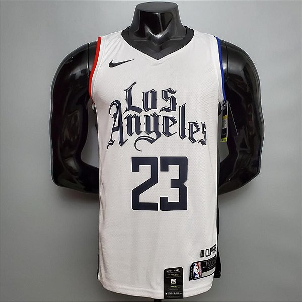 Regata Basquete NBA Los Angeles Clippers Williams 23 Branca Edição Jogador Silk