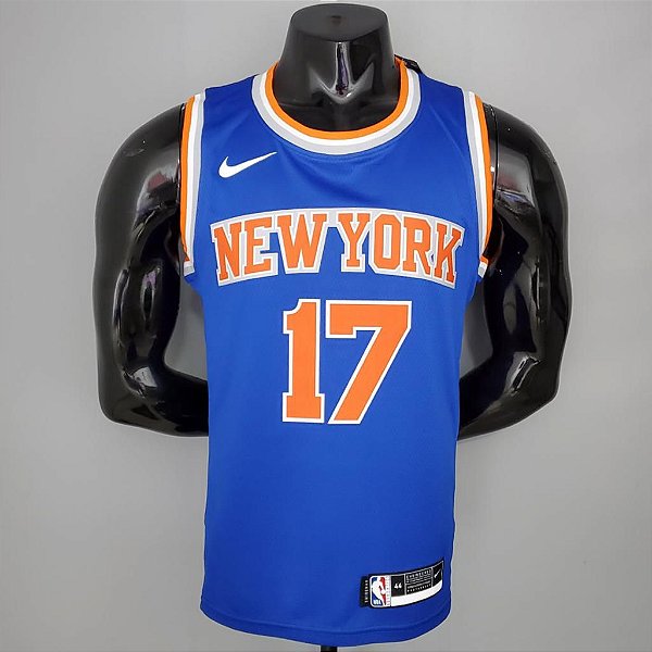 Regata Basquete NBA  New York Knicks Lin 17 Azul Edição Jogador Silk
