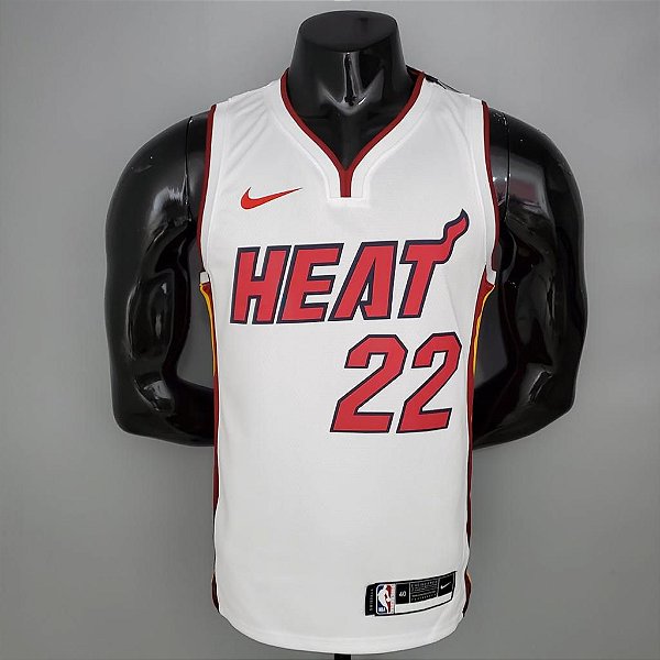 Regata Basquete NBA Miami Heat Butler 22 Branca Edição Jogador Silk